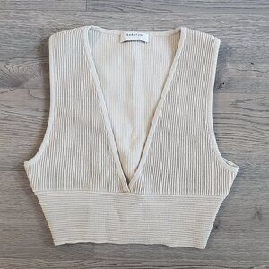 Babaton Sculpt Knit V-neck Top